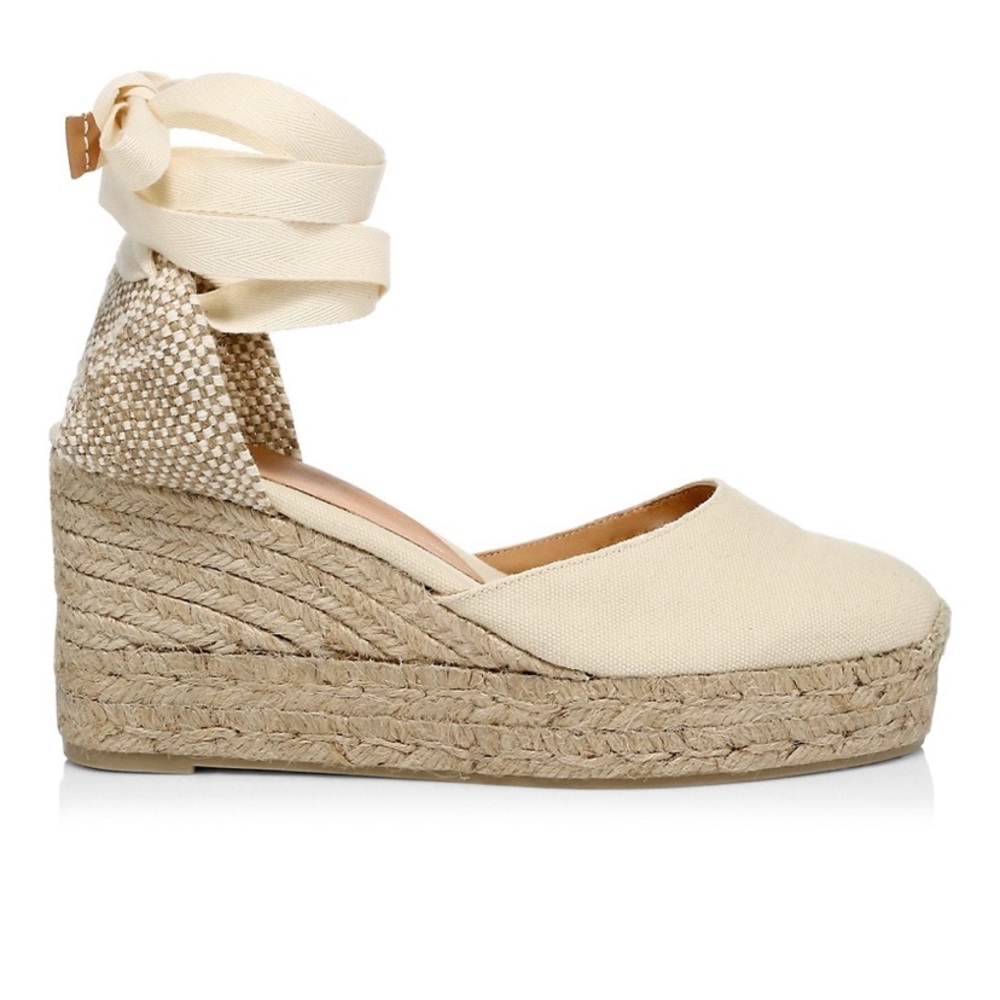Castaner Carina Canvas Platform Espadrille Wedges - new!